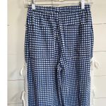 Avec Les Filles Side Tie Gingham Drawstring Pants XS Navy White Gingham NWT Photo 14