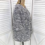 Loft Boucle Textured Bell Sleeve Knit Top Black Multi Large Photo 3