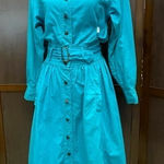 Vintage 80’s Gitano Teal full skirt dress. Size M Blue Size M Photo 0