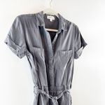 Cloth & Stone Tencel Lycocell Short Sleeve Belted Shorts Romper Gray XS Photo 6