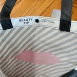 Sephora  VIB Red Lips Black and White Striped Reusable Shopping Tote Bag NWT Photo 4