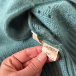 Free People  Teal Lambswool/Angora Short Sleeve Sweater Size Medium Photo 3