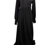 Black Long Sleeve Maternity Photoshoot Gown – Size 2XL, Gothic/Witchy Look Photo 0