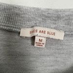 Skies Are Blue Embroidered Pullover Gray Sweater Size Medium Photo 1