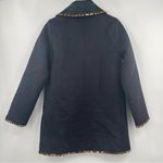 Soft Surroundings  Reversible Coat Size Small Plaid Leopard Black Wool Blend NWT Photo 4