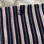 Elandale 100% cotton striped white blue embroidered logo golf polo shirt, size S Photo 4