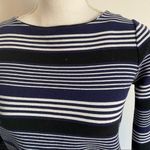 Madewell  • Navy Black White Gallerist Ponte Stripemix Striped Sweater Photo 53