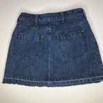 Free People  Skirt Unfinished Hem Denim New Size 0 Photo 1