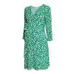H&M NWT MAMA X  Jersey Floral Wrap Style Dress  Green Medium Photo 2