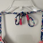 Laundry by Shelli Segal Laundry Shelli Segal Size S Floral Multicolor Tassel Tie Swim Top Photo 2