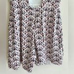 ZARA  Geometric Patterned Sleeveless Romper, White and Pink, Size Medium Photo 10