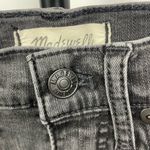 Madewell Washed Gray Stovepipe Raw Hem Cropped Jeans Photo 3