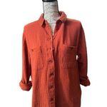 Sanctuary  Medium Burnt Orange Button Down Shirt with Collar Photo 0
