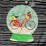 Woman Within  Plus Size Blue Stripe Tis the Season Christmas Shirt Blue Stripe 4X Photo 1