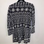 Forever 21  Black and White Aztec Tribal Print Open Cardigan Sweater Size Small Photo 3