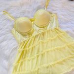 Black Fuschia Yellow Babydoll lingerie Bra Size M Photo 0