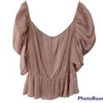 FAVLUX Pink Puff Sleeve Top by  size medium Photo 1