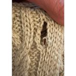 ARAN CRAFTS Vintage Chunky Knit Buttons Cardigan Cable Knit Fisherman Size L Tan Size L Photo 6