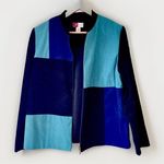 JM Collection Y2K Patchwork Full Zip Up Blazer Jacket Plus Size 16W Photo 0
