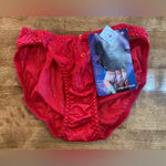 ASHLEY TAYLOR Vintage 80s 90s Red Lingerie Set Two Piece Size Medium 6 USA‎ Made Photo 6