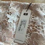 Chi Chi London NWT  Remie Bardot OTS Crochet Blush & White Lace Dress US 12 Photo 7