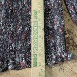 Veronica Beard  Faire Crewneck Bishop Sleeve Smocked Top Floral Silk Blouse 10 Photo 5