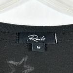 Rails Medium Top Black Sheer Star Print Long Sleeve V Neck Cotton Women 1581 Photo 8