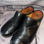 Clarks Clark’s Unstructured Women’s Black Leather Clogs Size 10 Photo 4