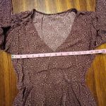 Forever 21 Women Teen Junior Burgundy Printed Fit & Flare Boho Dress Size Medium Photo 10