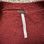 Free People rust red button front knit cardigan sweater size S Photo 6