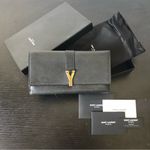 Saint Laurent  Wallet YSL Black Leather Gold Photo 0