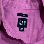 Gap  Fuchsia Long Sleeve Buttonup Capsule Lightweight Summer 100% Linen Size XS Photo 4