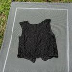 Vintage silk beaded black vest by ceecee size large gold retro 90s‎ fall winter Photo 8