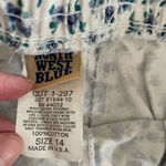 Vintage 80s 90s Northwest Blues Calico Floral Twill Pull On Shorts M Blue Size M Photo 6