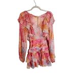 Love Shack Fancy Moxie Mini Dress Watercolor Pink Silk Size 2 Photo 3