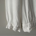 Koko + Mason White Cropped Wrap Top 3/4 sleeve snap v Photo 4