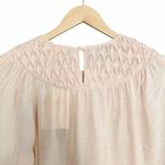 Downeast NWT Pleated Yoke Long Sleeve Blouse Light Beige Blush Size Small NEW Photo 11