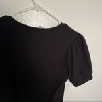 Caution to the Wind  Faux Wrap Crop Top Black Ribbed Photo 5