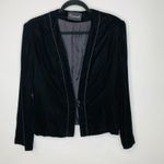 Vintage Black Velvet Blazer Formal Medium Large Goth Whimsygoth Photo 4