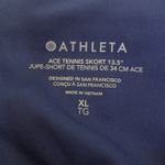 Athleta  Ace Tennis Skort 13.5” Size XL Blue Lined Pockets Pleated Athleisure Gym Photo 6