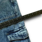 SheIn Cargo Jeans Women’s Sz XS/2 High Waisted Wide Leg Acid Wash Y2K Denim Photo 8