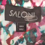 💕SALONI💕 Mari Wrap Dress ~ Amrita Watercolor US 2 Mini 100% Silk Charmeuse Photo 15