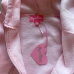 Dolls Kill  Sugar Thrillz cut out heart sleeve baby pink crop hoodie sweater XS NEW Photo 4