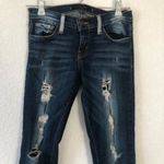 Vervet Boutique Flying Monkey Low Rise Dark Wash Distressed Skinny Jeans 25 Photo 20