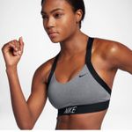 Nike  Gray & Black Pro Indy Logo Bra Photo 3