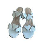 Brenda Zaro White Leather Heart Embellished Heels 37 Made In SpainT3589 Bridal Size 6 Photo 0