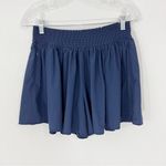 Athleta  Sneaky Flowy Shorts in Navy Blue Fluttery Size Small Photo 0