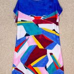 Imperfect Jess & Jane geometric sundress short sleeve stretchy wearable art Blue Photo 1