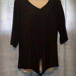Ladies 3/4 sleeve black Blouse size L Size L Photo 0