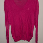 Ralph Lauren  Sport Vibrant Pink Knit V Neck Sweater Photo 0